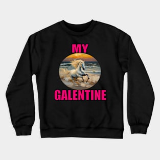 My galentine black horse Crewneck Sweatshirt